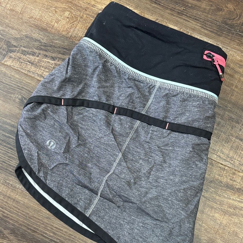 Lululemon Gray and Black Athletic Skirt